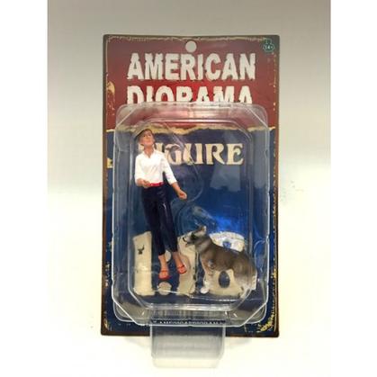 Figure Set "Woman and Dog"