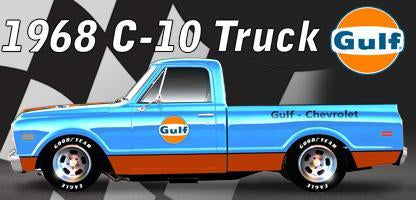 Ensemble "TRIO" Gulf (Pickup - Camaro - Trailer) + 2 Pompes BONUS