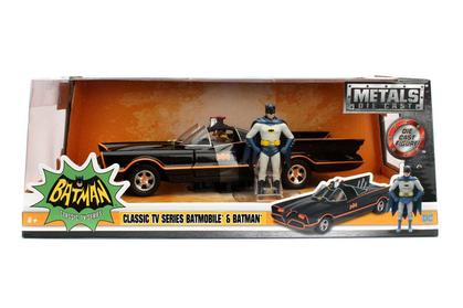 Batman Batmobile 1966 With Batman &amp; Robin Figures