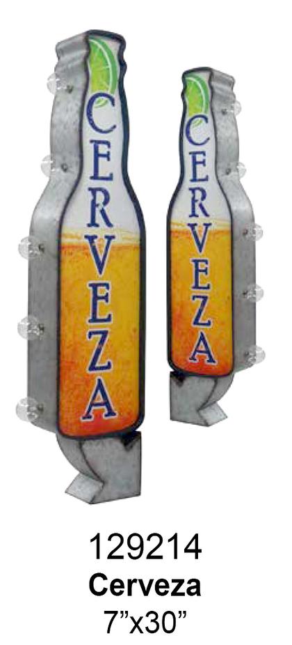 CERVEZA OFF THE WALL SIGN