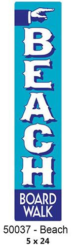Metal Street SIGN 5x24 -BEACH BOARDWALK-