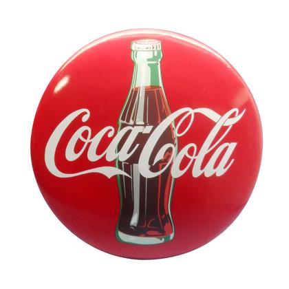 Coca-Cola Button 3D Sign in resin 16" DIA.