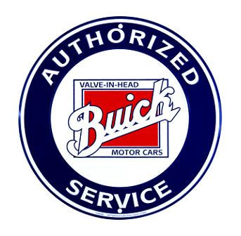 Metal sign BUICK SERVICE 24 "diameter