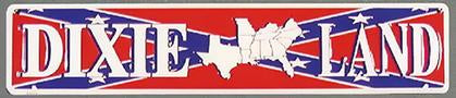 DIXIE LAND 24" X 5" ENSEIGNE DE MÉTAL EMBOSSÉE