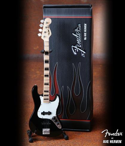 Fender Jazz Bass with Black Inlays Miniature Bass Guitar Replica - Officially Licensed
