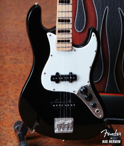 Fender Jazz Bass with Black Inlays Miniature Bass Guitar Replica - Officially Licensed