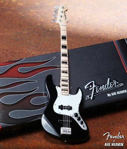 Fender Jazz Bass with Black Inlays Miniature Bass Guitar Replica - Officially Licensed
