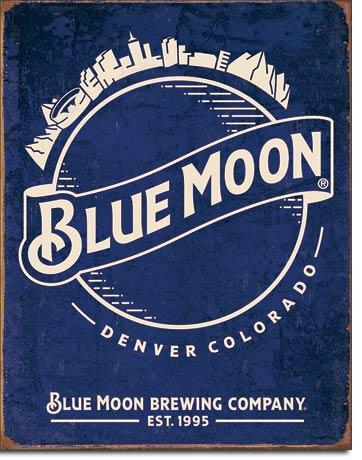 Blue Moon - Skyline Logo Retro  12.5&quot;Wx16&quot;H  SKU 