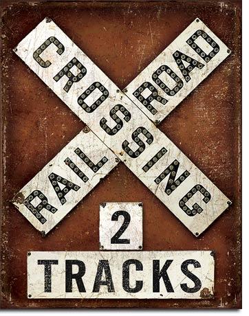 Railroad Crossing  12.5&quot;Wx16&quot;H  SKU 