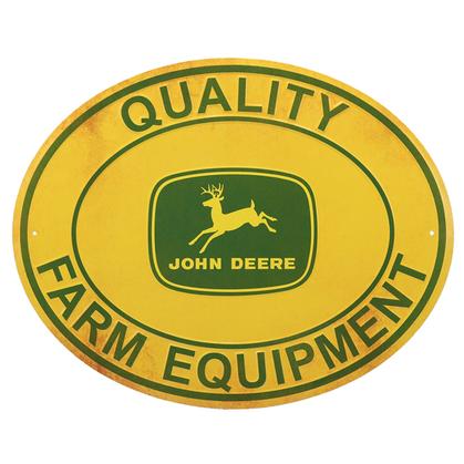 John Deere Quality Sign Embossed (20"x16")