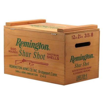 REMINGTON SHUR SHOT WOOD AMMO BOX (10"x10"x16")