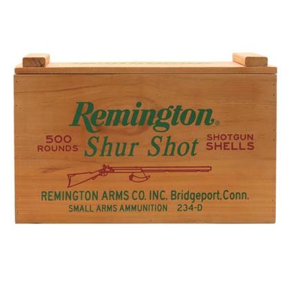 REMINGTON SHUR SHOT WOOD AMMO BOX (10"x10"x16")