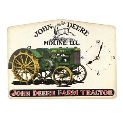 Horloge JOHN DEERE EMBOSSED TIN CLOCK (14"x10")