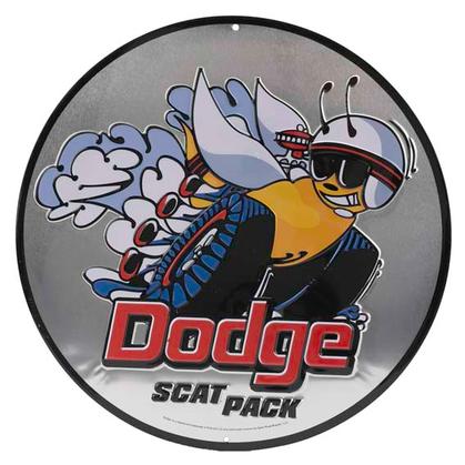 DODGE SCAT PACK EMBOSSED TIN SIGN 12"x12"