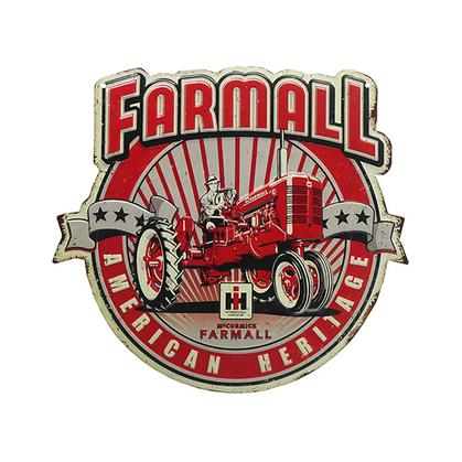 FARMALL AMERICAN HERITAGE EMBOSSED TIN SIGN (15"x14")