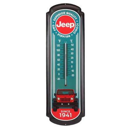 RED JEEP OVERSIZED THERMOMETER (8.5"x27")