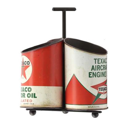 TEXACO OIL CAN CADDY (7&quot;x9.5&quot;x7&quot;)
