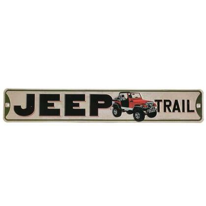 JEEP EMBOSSED TIN STREET SIGN (20"x3.5")