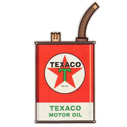 TEXACO GAS CAN EMBOSSED TIN SIGN (9"x16")