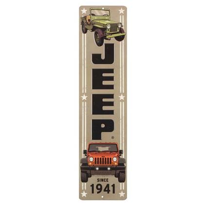 JEEP VERTICAL EMBOSSED TIN SIGN (5"x20")