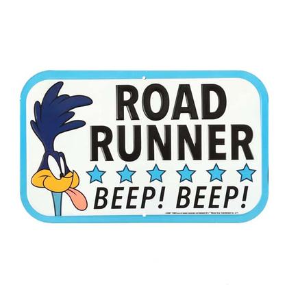 ROAD RUNNER EMBOSSED TIN SIGN (12"x7")