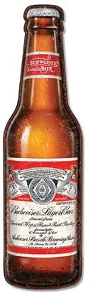 Enseigne découpé Bouteille Budweiser 9.5W x 35.5"H