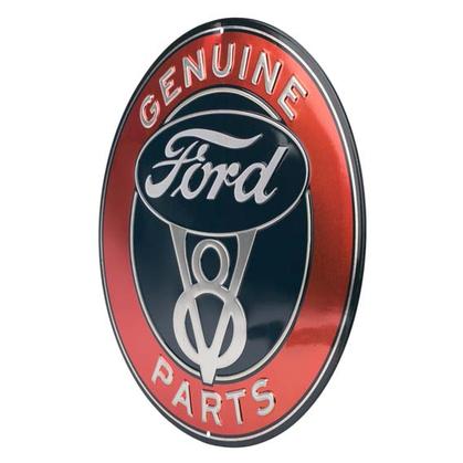 FORD PARTS EMBOSSED TIN SIGN 12"x12"