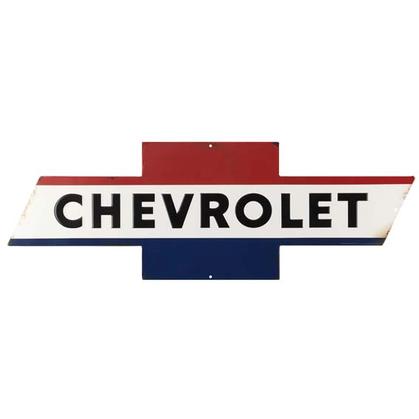 CHEVROLET BOWTIE LOGO TIN SIGN 28"x9.5"