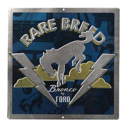 Ford BRONCO EMBOSSED TIN SIGN 13"x13"