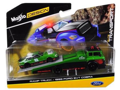 Ensemble ELITE TRANSPORT 1:64 Ramp Truck & Ford Mustang Cobra 1993