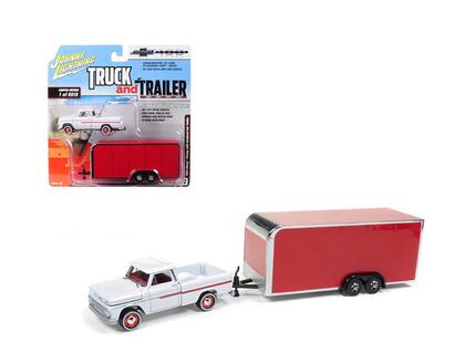 Johnny Lightning Truck & Trailer - Chevrolet 1965 & Trailer