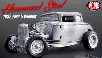 1932 Ford 5 Windows Coupe "Hammered Steel"