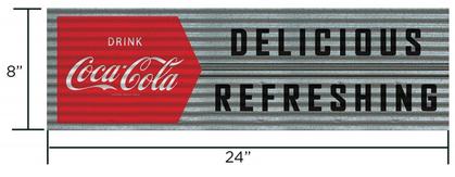 Enseigne Coca-Cola 8"x24"