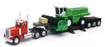 Peterbilt 379 Lowboy with Combine Harvester