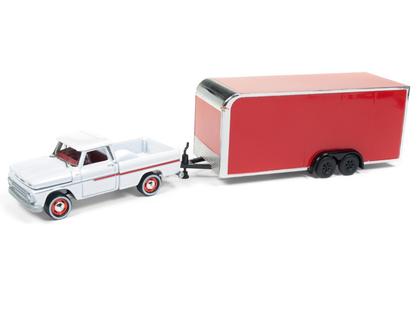 Chevrolet Stepside 1965 with Enclosed car trailer