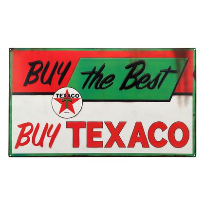 BUY TEXACO DOMED TIN SIGN 26"x15"