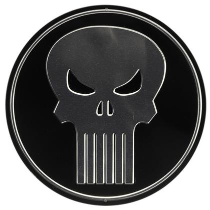 PUNISHER ROUND EMBOSSED TIN SIGN 12"x12"
