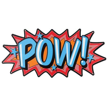 POW EMBOSSED TIN SIGN 23"X11"