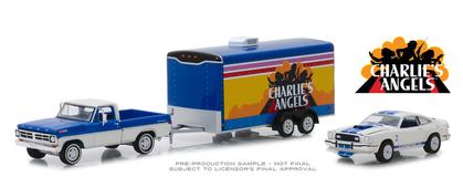 Ford F-100 1972 with 1976 Ford Mustang II Cobra II in Enclosed Car Hauler "Charlie&