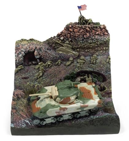 M4A3 Sherman Tank with Resin Display - Iwo Jima WWII Diorama