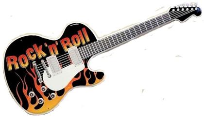 Rock N Roll Guitar Die Cut Sign
