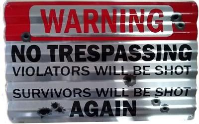 No Trespassing Corrugated Large Sign