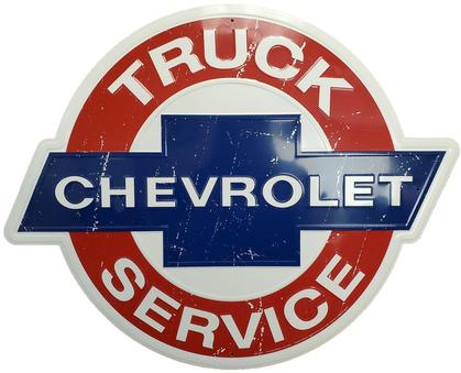 Chevrolet Truck Service Round Sign 24"