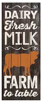 Cadre 20"x8" "Dairy Fresh Milk"