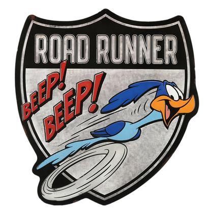 ROAD RUNNER BEEP BEEP RUSTIC EMBOSSED TIN SIGN 23x24