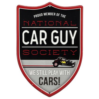 NATIONAL CAR GUY SOCIETY EMBOSSED TIN SIGN