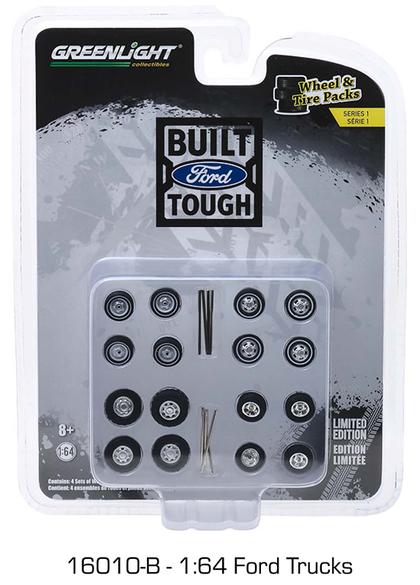 Ensemble Camions Ford Jantes & Pneus - 16 Jantes, 16 Pneus, et 8 Essieux "Wheel and Tires Packs Series 1"