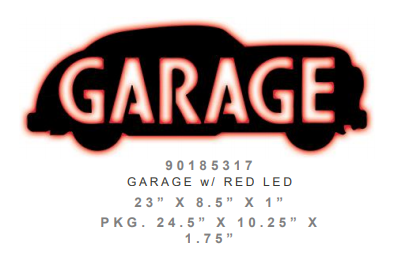 "Garage" Lighted Wall Art