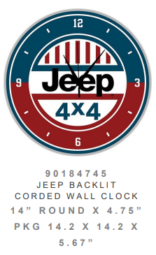 Horloge rétro éclairé "Jeep"