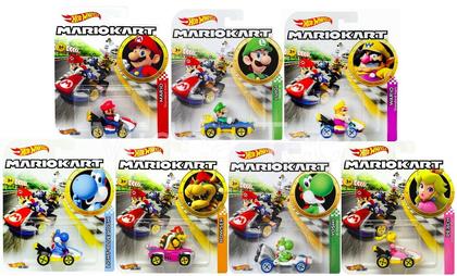 Hot Wheels 2019 Nintendo Super Mario Kart Case "C" Set